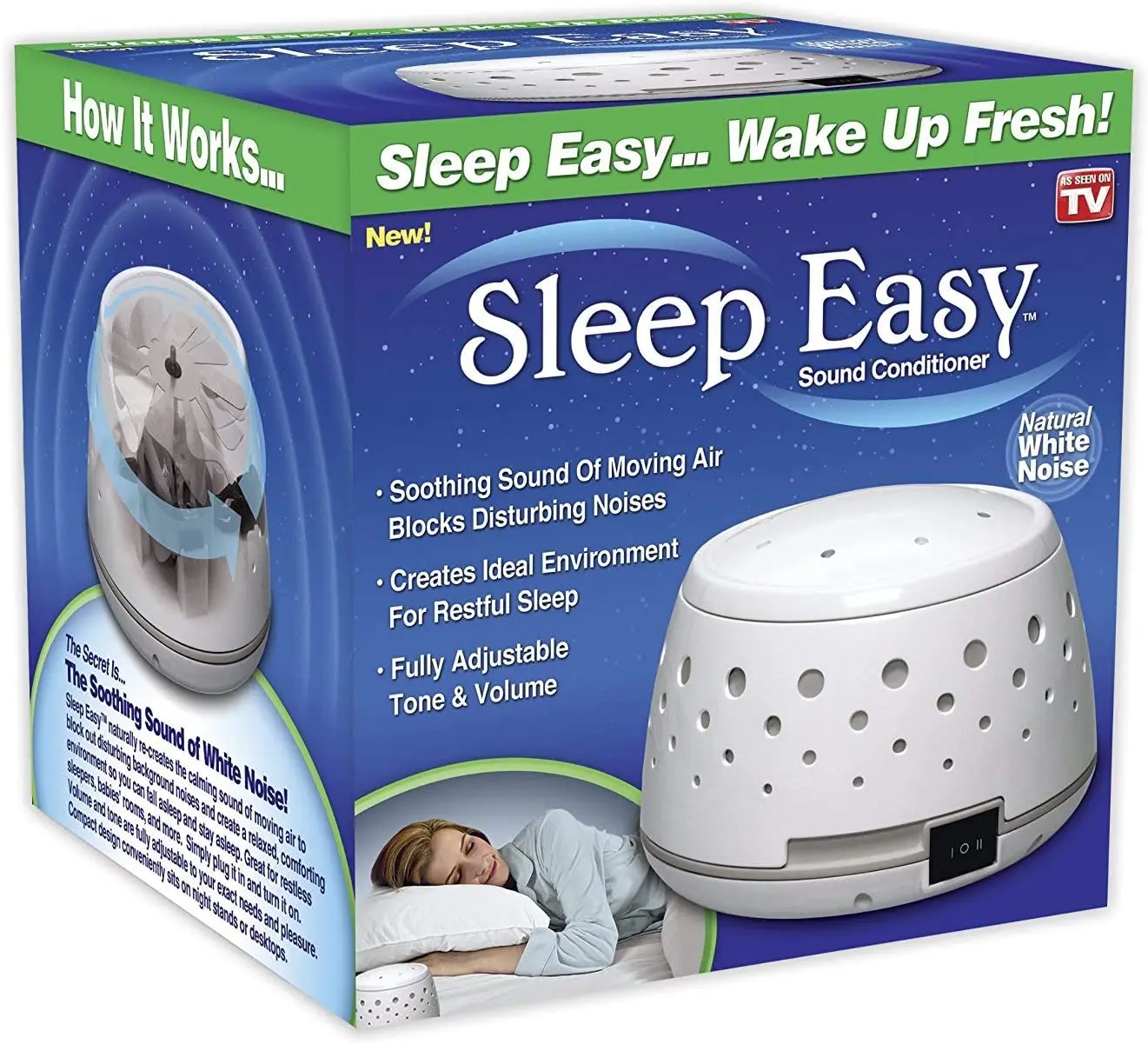 Sleep Easy Sound Conditioner White Noise Machine Natural Sound Machine will help you get a better night sleep