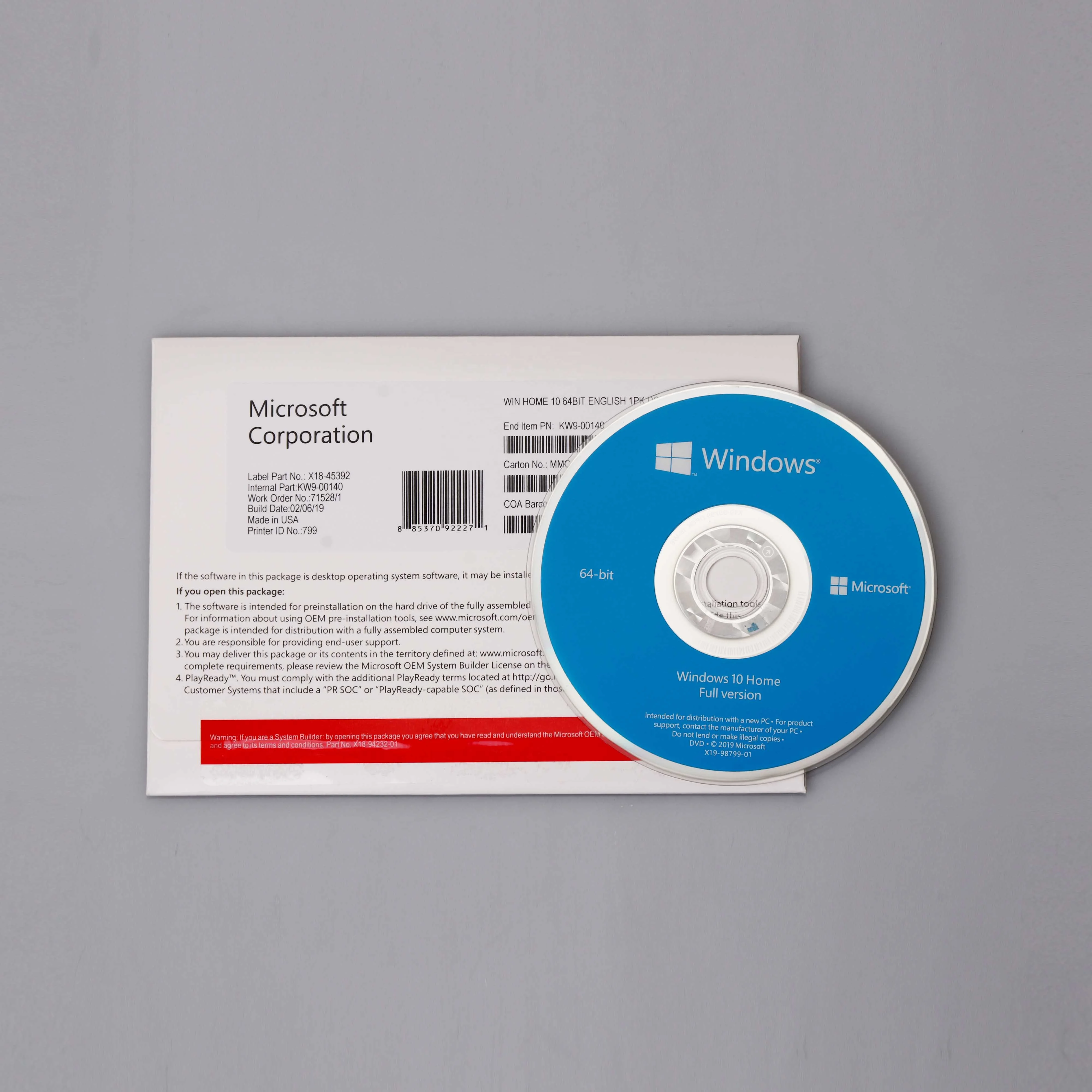 Windows 10 Home 32and64 бит DVD коробки Бесплатная доставка windows