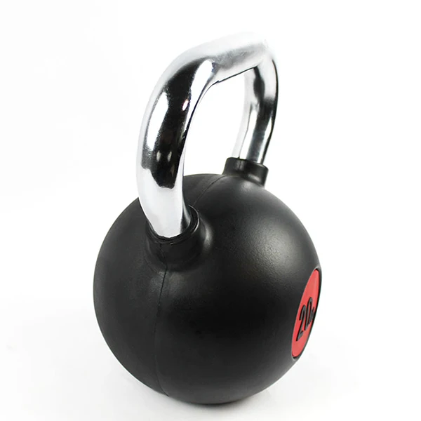 Factory wholesale Colorful Gym Fitness rubber Coated Cast Iron Custom Logo Color Weights Rubber Kettlebell