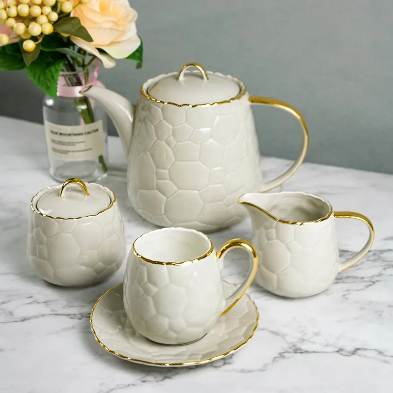 Ceramics Plates Sets Dinnerware Nordic Porcelain Tableware And Tea Sets Dishwasher Safe 24 pcs White Porcelain Dinner Sets