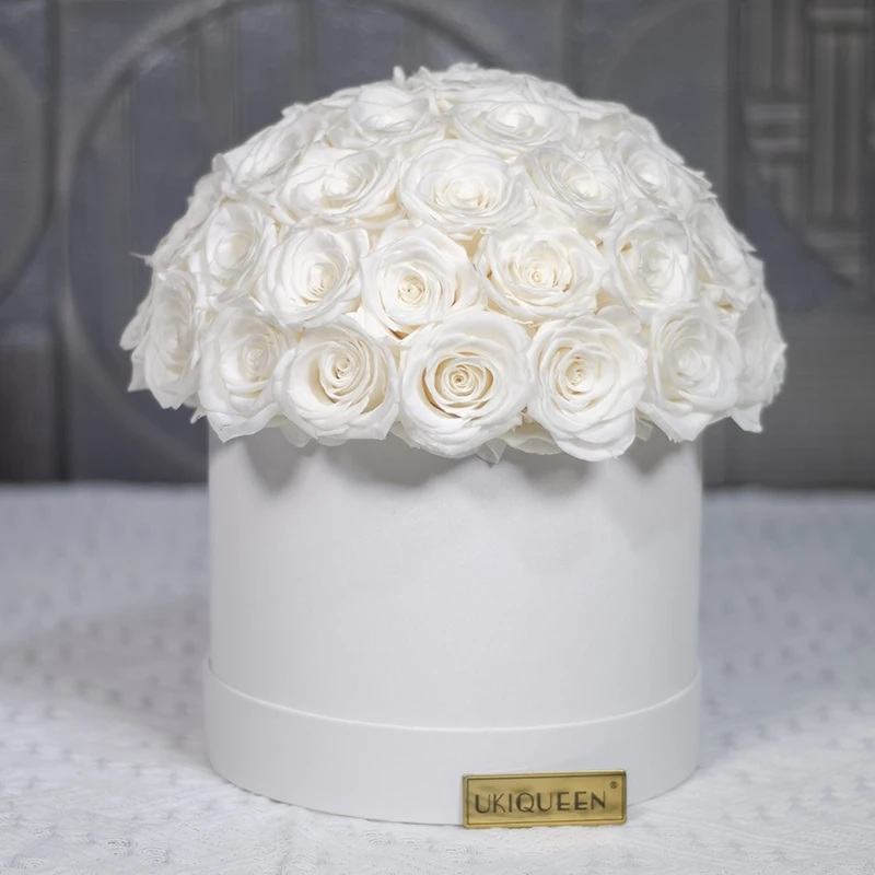 Luxury Real Champagne Preseved Roses Last A Year Eeuwige Infinite Rosen Immortal Forever Fleurs Eternal Roses