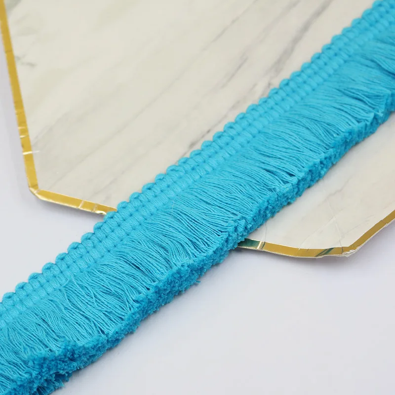 Factory Wholesales 4cm Cotton Thickened Fringe Tassel Lace Trim Tape for Home Textiles Curtains Tablecloths Garment