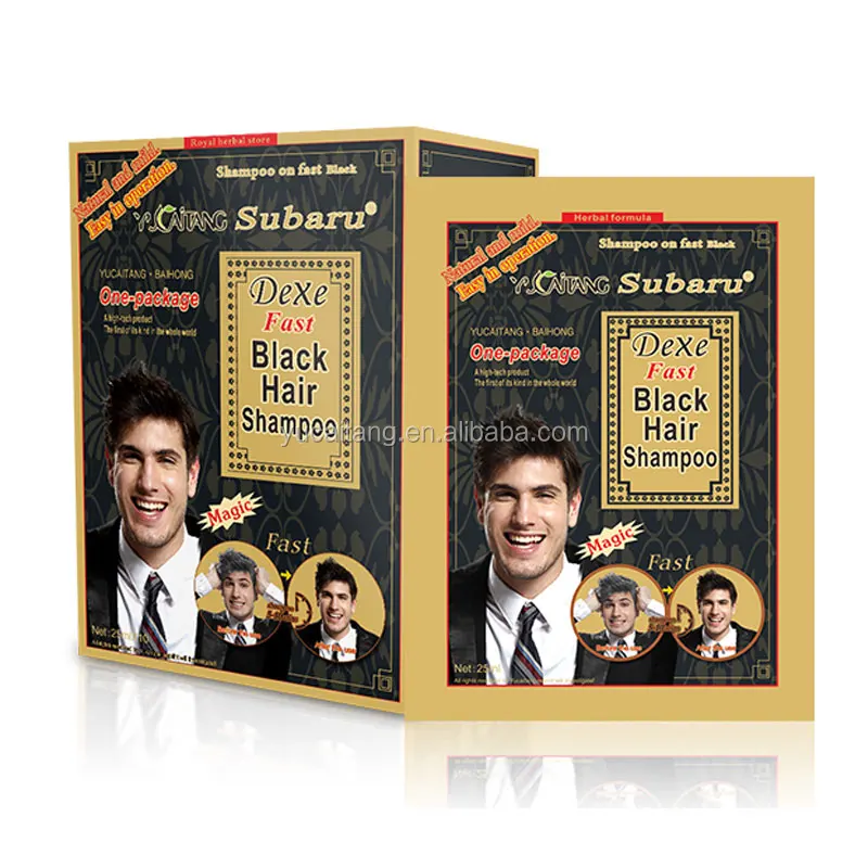 Herbal medicine formula magic hair dye shampoo Subaru black hair shampoo hot sale in Pakistan