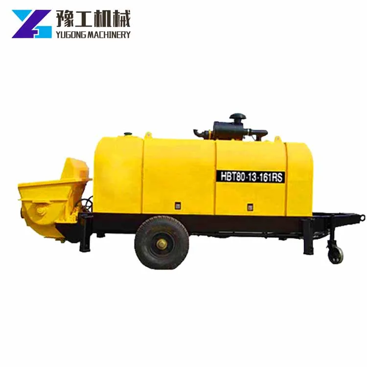 Diesel 20m3 Concrete Pump Machine 250m Horizontal 120m Vertical Conveying Distance Mini Concrete Conveying Pumps