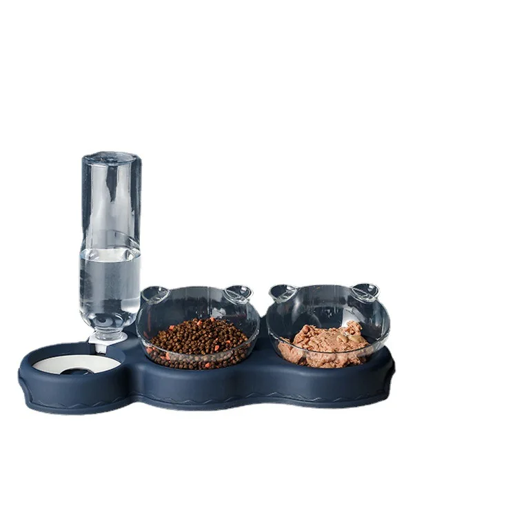 Hot Selling Cat Double Bowl Automatic Pet Bowl Feeder Water Bottle Dog Cat Bowl supplies Water Dispenser