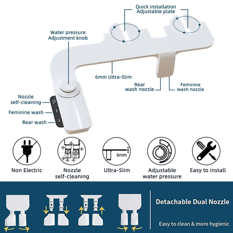 Manual Bidet Toilet Attachment Custom Easy To Install Bidet De Toilette Wall Hung Rear Wash Wc Con Bidet Set Price