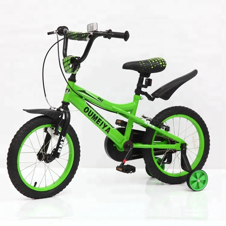 12 Inch Children Bicycle with 4 wheels Kids Bike for Ages 4 Years and Up