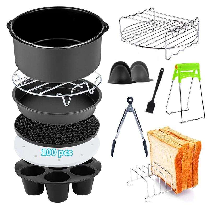 Deep Electric Accessory Air Fryer Accessories Kit 12 Piece Set 8in 20cm for air Fryer Accessories Set Accesorios Para Freidora