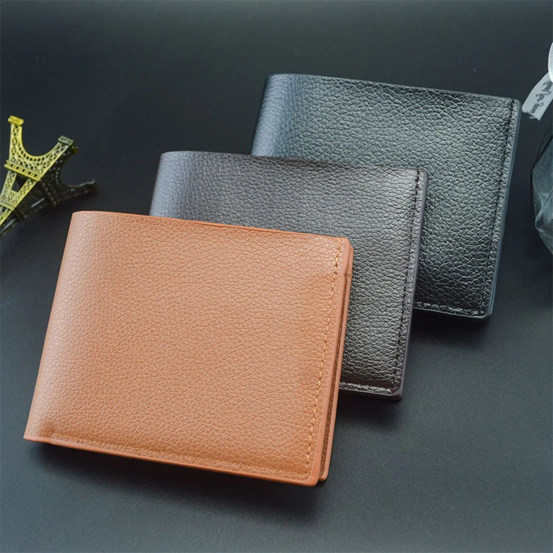 New Fashion  Minimalist Leather Ultra Slim Wallet  Men Wallet With Credit Card Pocket Male Wallet