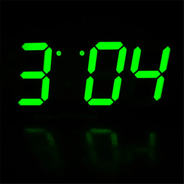 large digits display wall mounted LED 3D structure frame clock with calendar and temperature