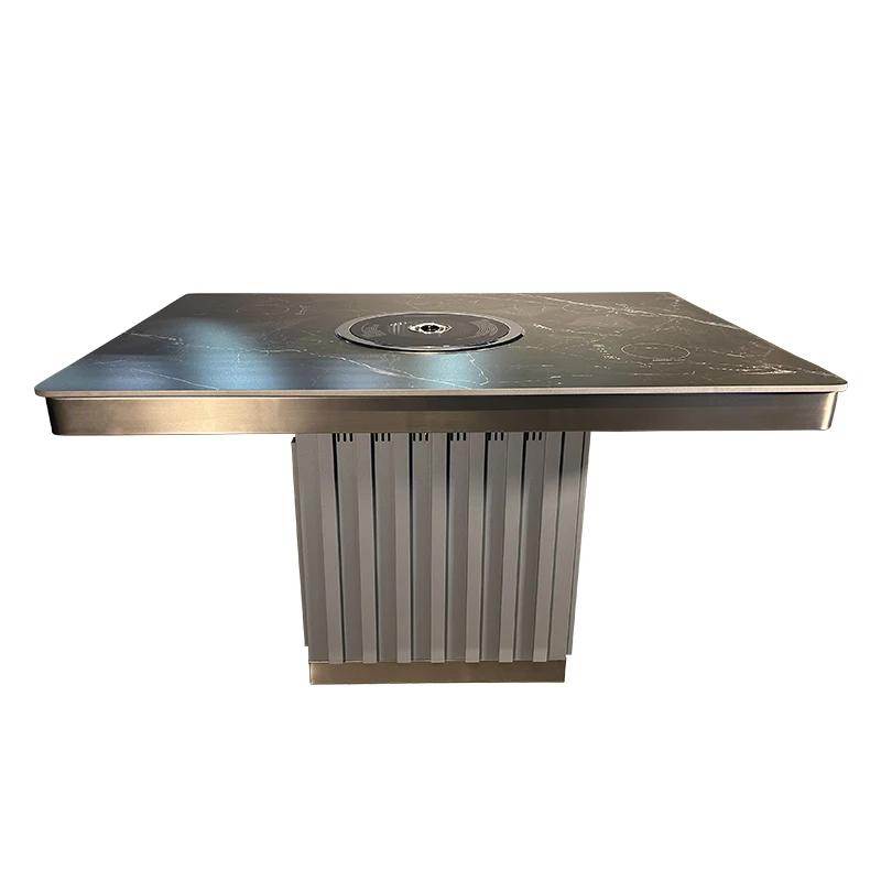 Korean barbecue with hotpot and bbq table