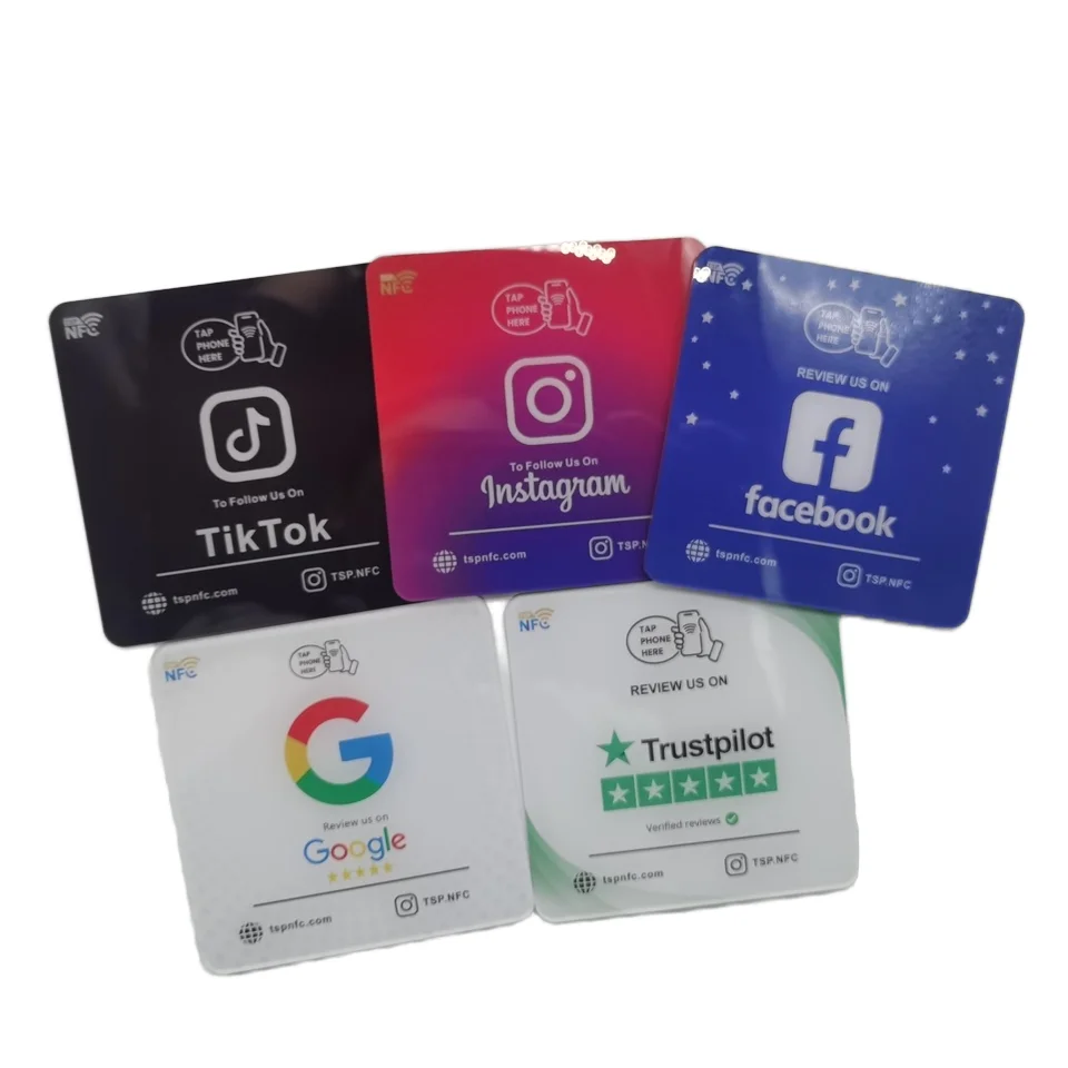 Hot Selling custom logo nfc card  silver metal nfc card engraving