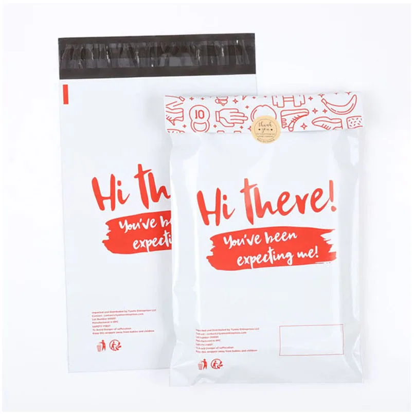 Биоразлагаемые компостируемые пакеты для почтовой почты на заказ розово-зеленые водонепроницаемые полиэтиленовые почтовые доставки товаров