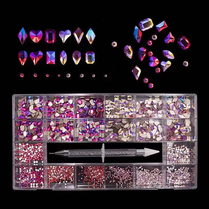 Блестящие Стразы для ногтей, подвески для ногтей, кристалл разной формы, Необычные плоские Стразы для ногтей
