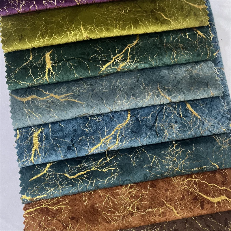 Hot Sale China wholesale Embossed Bronzing Velvet velour Fabric Holland Velvet Sofa Printing Fabric For Sofa Furniture