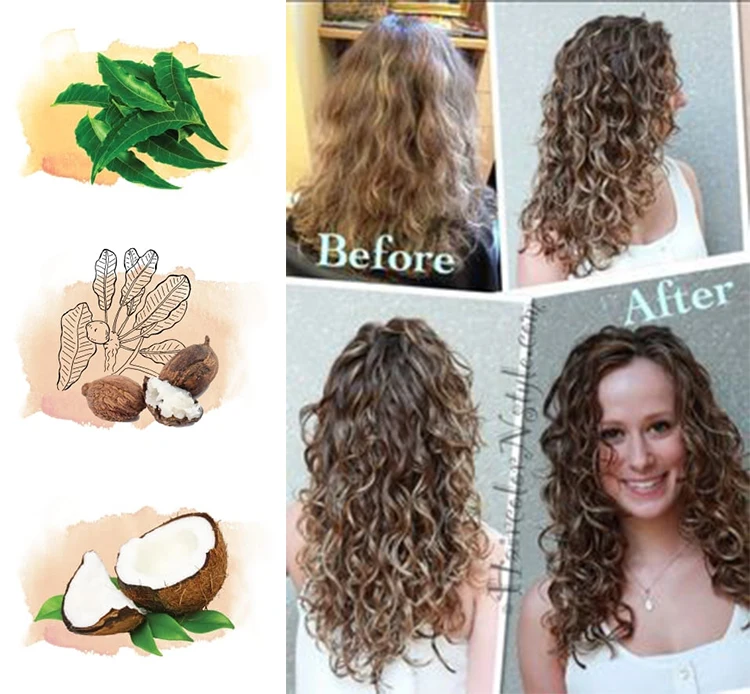 OEM Private Label Moisture coconut, keratin, moroccan oil Shampoo and Conditioner Set For Curly Hair products free design 500ml