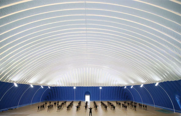 Inflatable Membrane Roof Durable, Lightweight, and Waterproof Roofing for Temporary Shelters, Events, and Sports Arenas