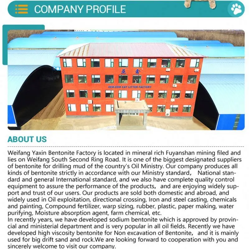 Manufacturers Promote Best Clean Bentonite Cat Litter Natural Sodium Bentonite Cat Litter Bulk