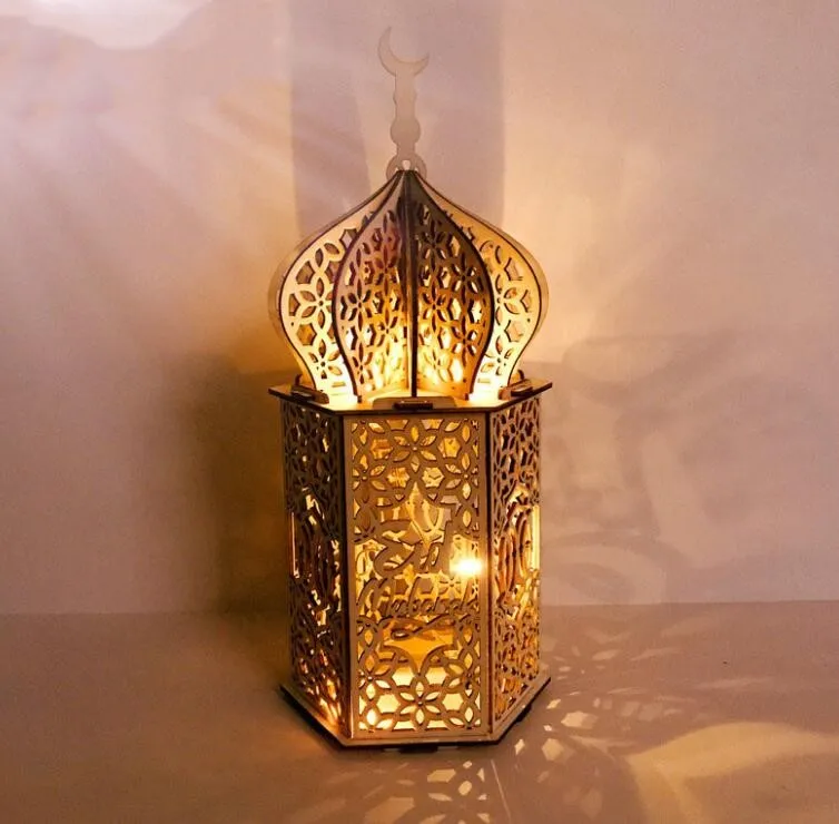 Diy Рамадан украшения ночник ИД дерево светодиодный
