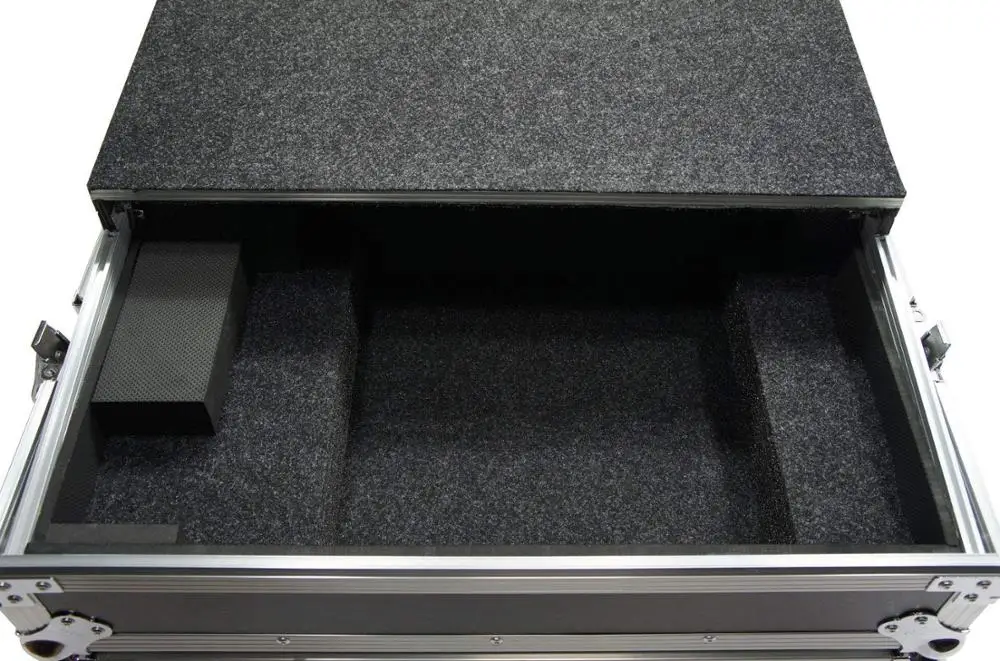Aluminum Rack Case Plywood Flight Glide Case with Laptop Stand Road DJ Case