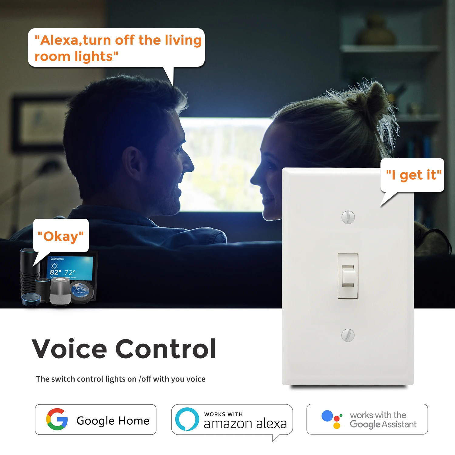 Smart Home Light Switch Wifi Tuya Smart Life Control Wireless Remote Wall Switch  110v Toggle Switch