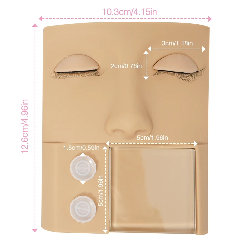 Mannequin Head Dummy Replaced Eyelash Extension Supplies Lash Training Tools for Makeup Practice Eye Lashes