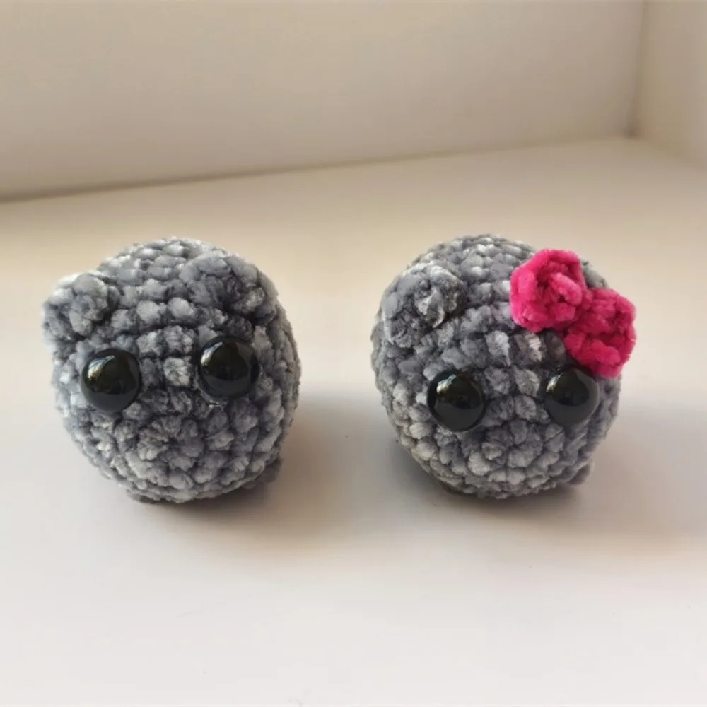 Squeak Sad Hamster Keychain Handmade Crochet Plush Toy Sound Singing Hamster Hot Sale Pet Toys