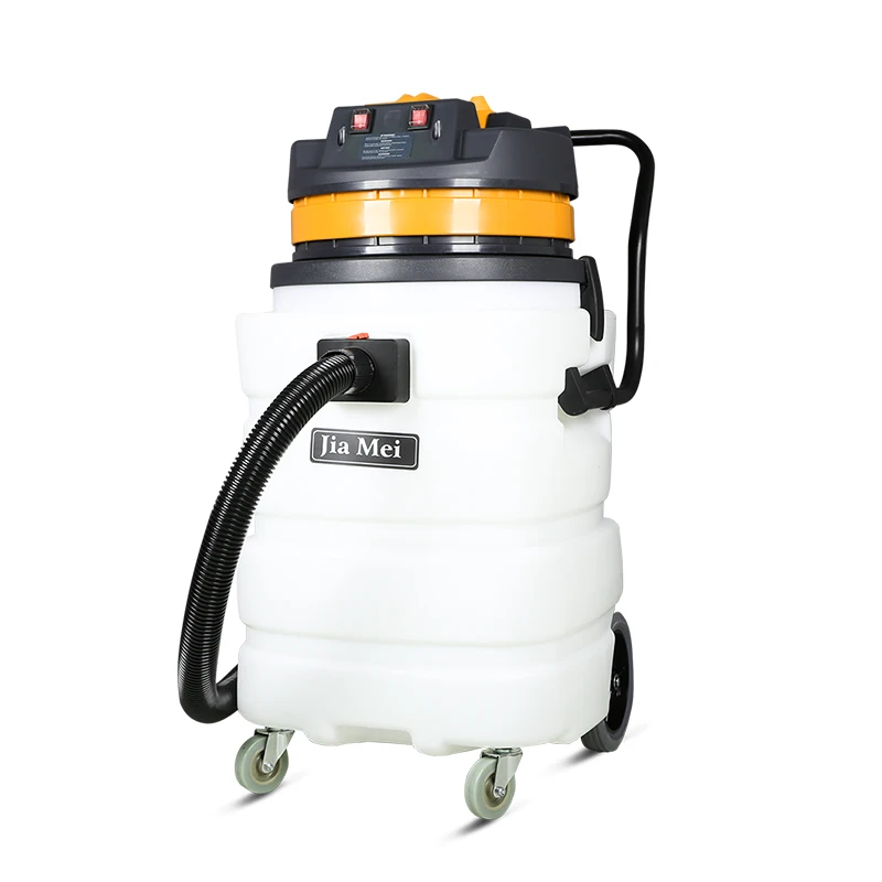 Yellow 90L Vacuum Cleaner Powerful High Power Factory Workshop Dust Decoration Commercial Water Suction Machine Equipment
