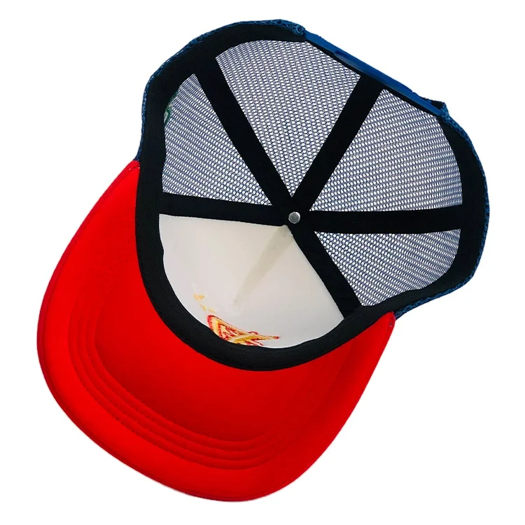 Cotton Embroidery Logo Foam Trucker Hat Vintage Custom Printing Two Tone Men Women 5 Panel Mesh Basketball Sport Caps