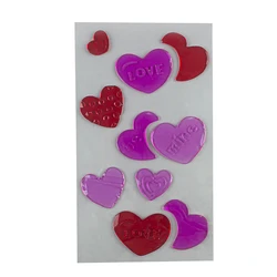 DIY heart shape Jelly gel window sticker glass sticker valentine gel clings