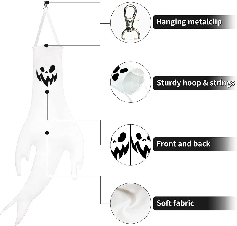 2024 New Design Halloween Hanging Ghost Decorations Ornament Halloween Decorations for Home Outdoor Hanted House