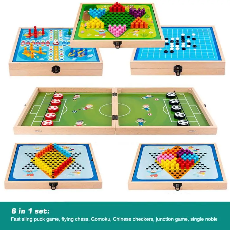  4 в 1 деревянные Летающие шахматы Kroner настольная двойная головоломка игра родитель-ребенок Интерактивная игрушка