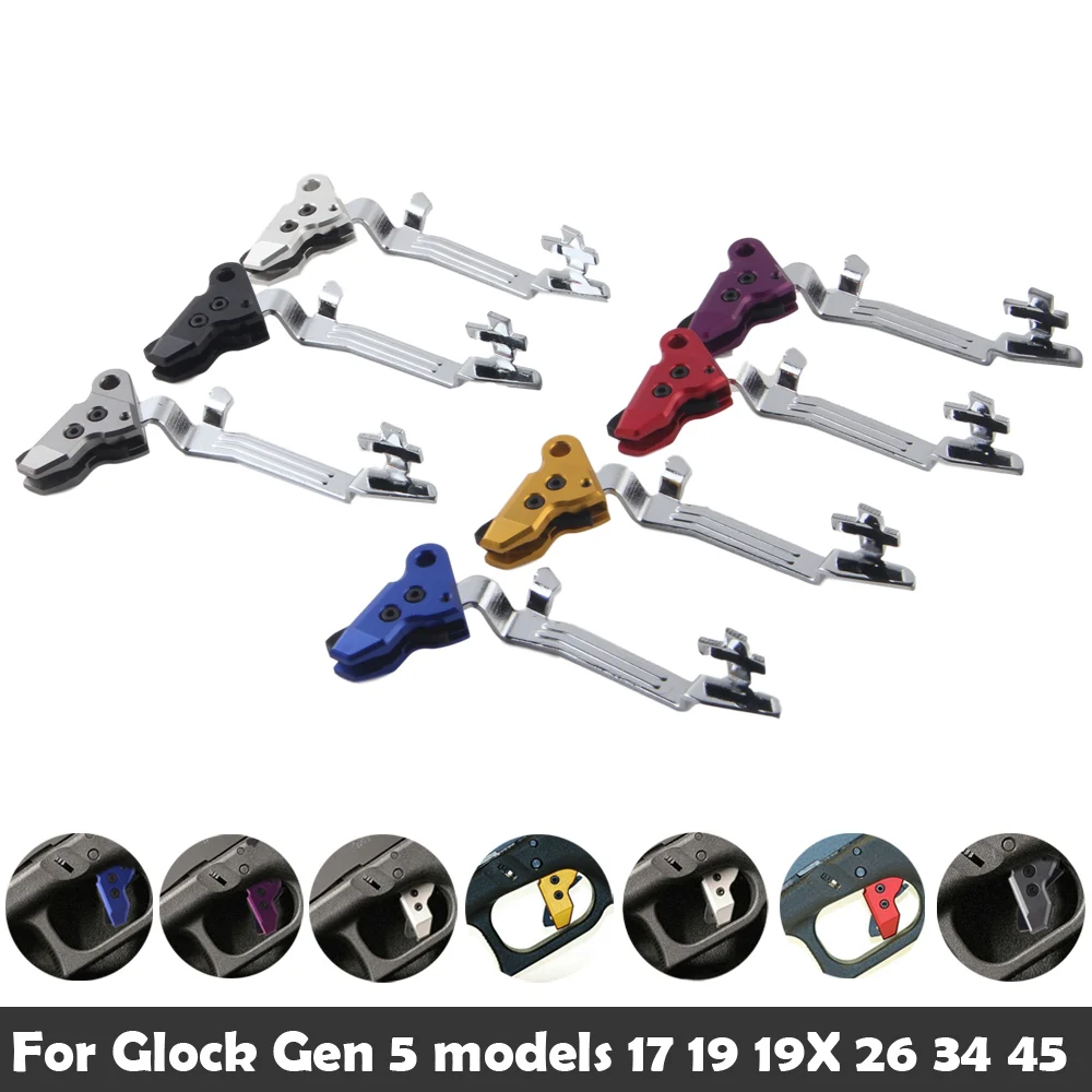  Performance Aluminum Enhanced Trigger Shoe fits for Glock Gen 5 models 17 19 19X 26 34 45 with