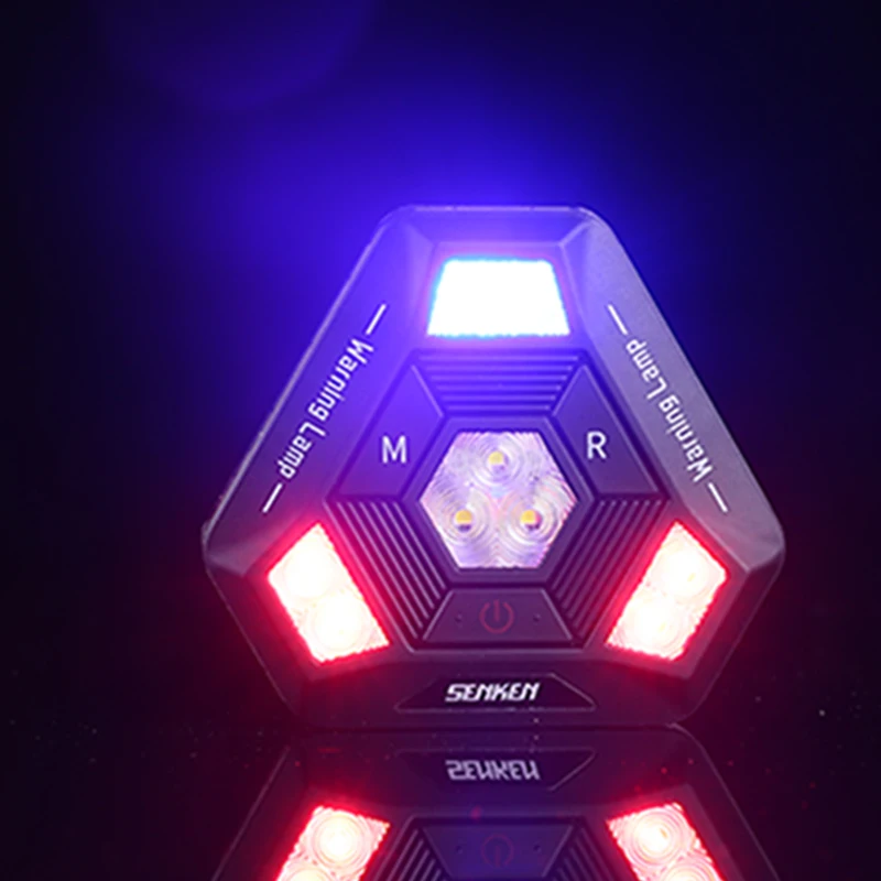 Senken Traffic Safety Emergency Flashing Warning Light Magnetic Lamp Beacon Rechargeable LED Road Flares