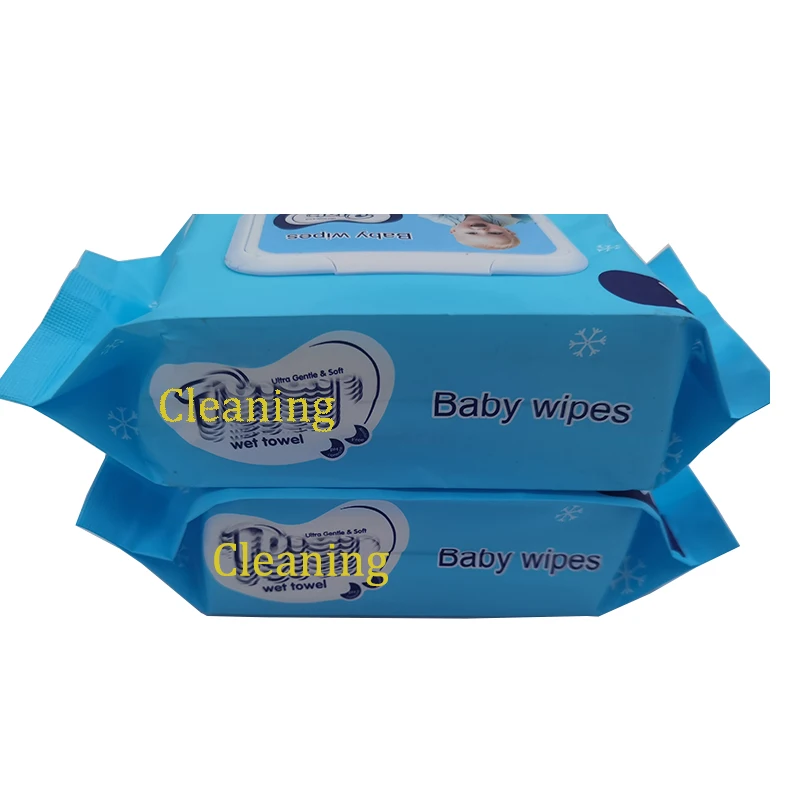 Factory custom wholesale Spunlaced non-woven organic baby cleaning wipes without fluorescent agent