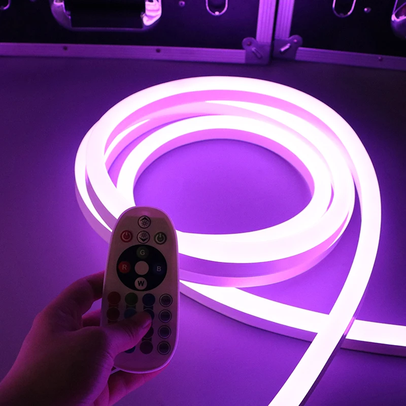 AC 220V Neon Light 50M 100M IP67 IP68 Waterproof LED Light Strip 15*25mm rgb Neon Light