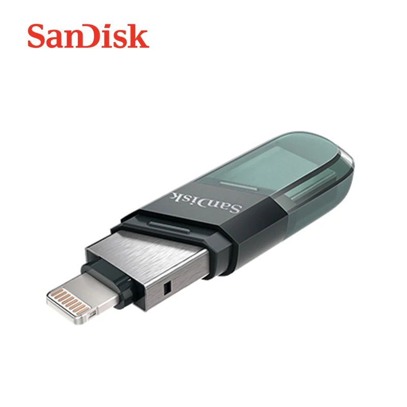 Sandisk Usb Flash Drive IX90N Otg Connector Pen Drive Usb 3.0 Pendrive 32gb 64gb 128gb Mfi For Iphone Ipod Ipad Pink Blue Gray