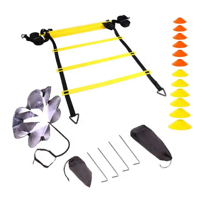 Soccer Ladder Parachute Sport Football Training Equipment Speed Agility Training Cones Set Kit