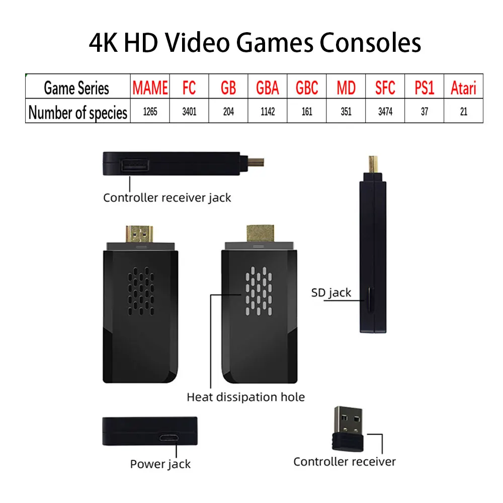 X1 Электронный micro 2,4g беспроводной контроллер 32 Гб 64 ГБ 10000 Ретро игровая консоль stick lite 4k HD видео донгл