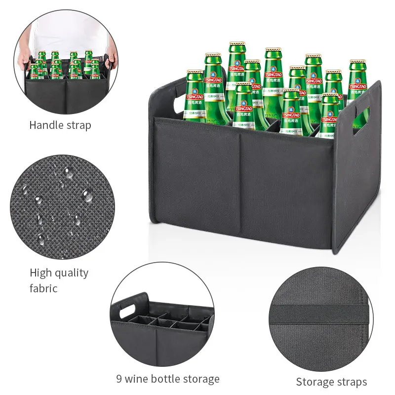 Custom Neoprene Beer Drink Cooler Bags Wine Storage Holder Carrier For Camping Bolsas Para Vinos Foldable Removable Tote Box