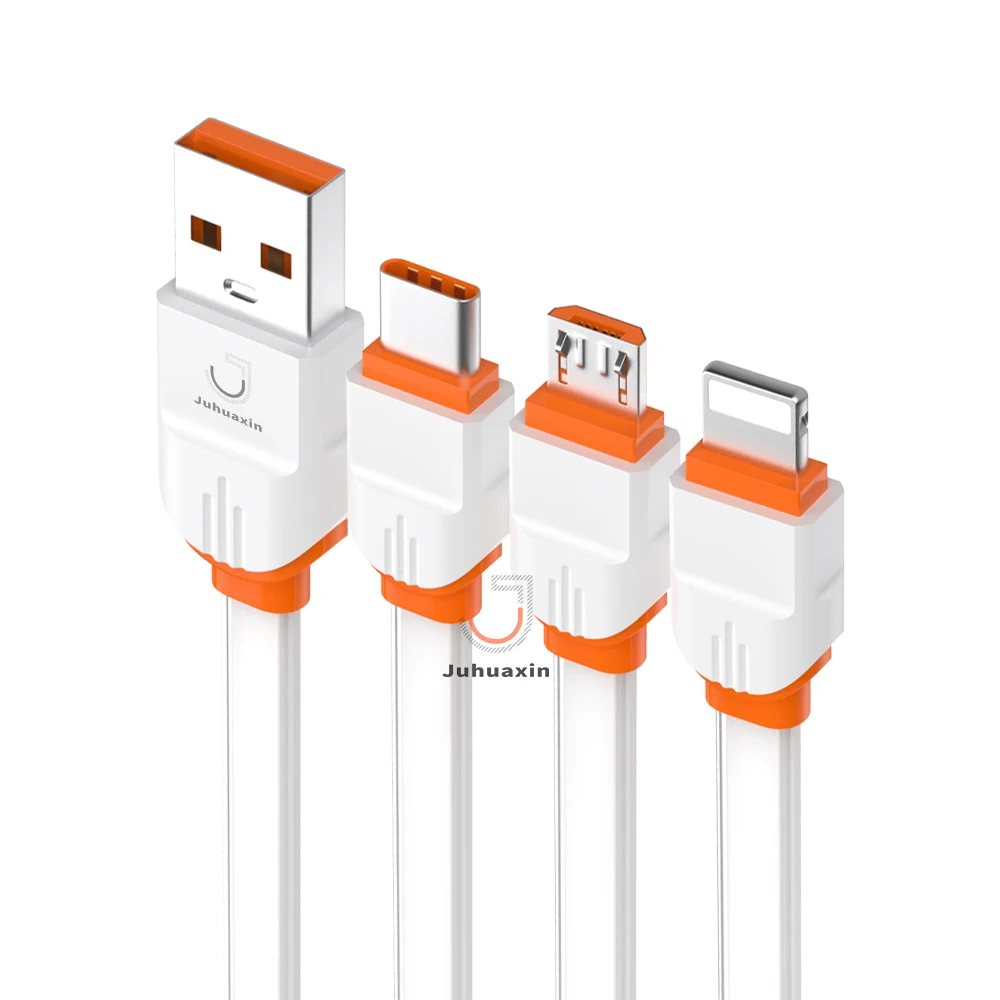 JUHUAXIN Wholesale  3.1 A USB A Data Cable TPE Fast Charger Data Cable Wear Resistant For iPhone 15 Samsung