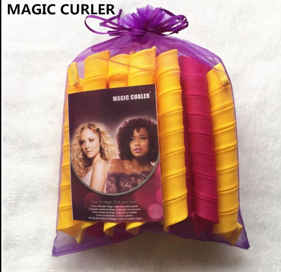 
Лидер продаж, бигуди для волос 30 см, 45 см, 55 см, волшебные формы, волшебные бигуди, Спиральные бигуди, инструмент для укладки + бигуди с крючком 