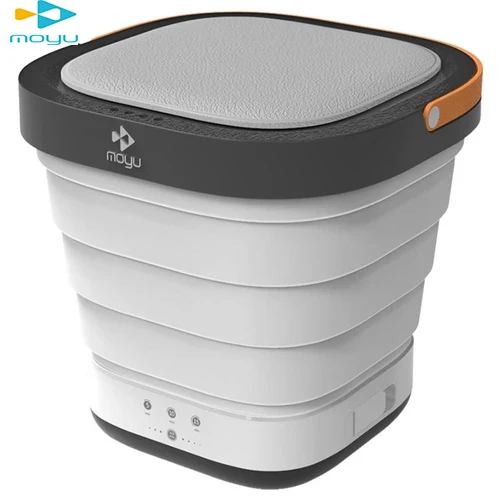 
OEM Moyu Portable Mini Folding Clothes Washing Machine Bucket Automatic Cleaning Underwear Foldable Washer For Home Travel 