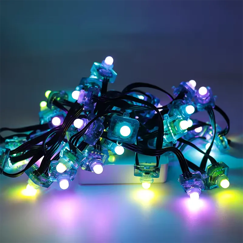 Programmable square 12mm pixel string light rgb full color 5v led modul ws2811 for advertising sign christmas decoration.png