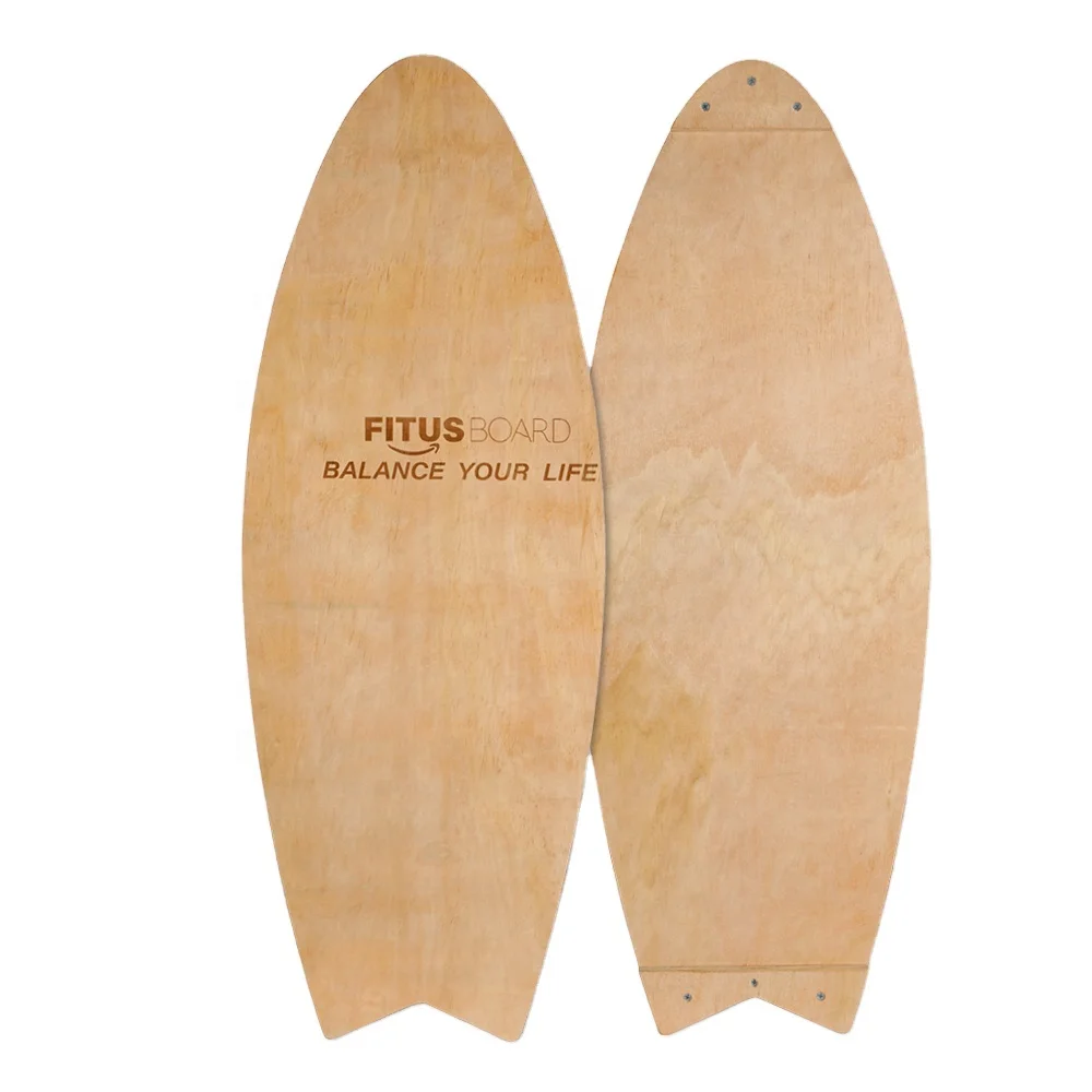
FITUS Wooden Balance Board Trainer Roller Board Seesaw Board For Skate and Surfing Exercise 