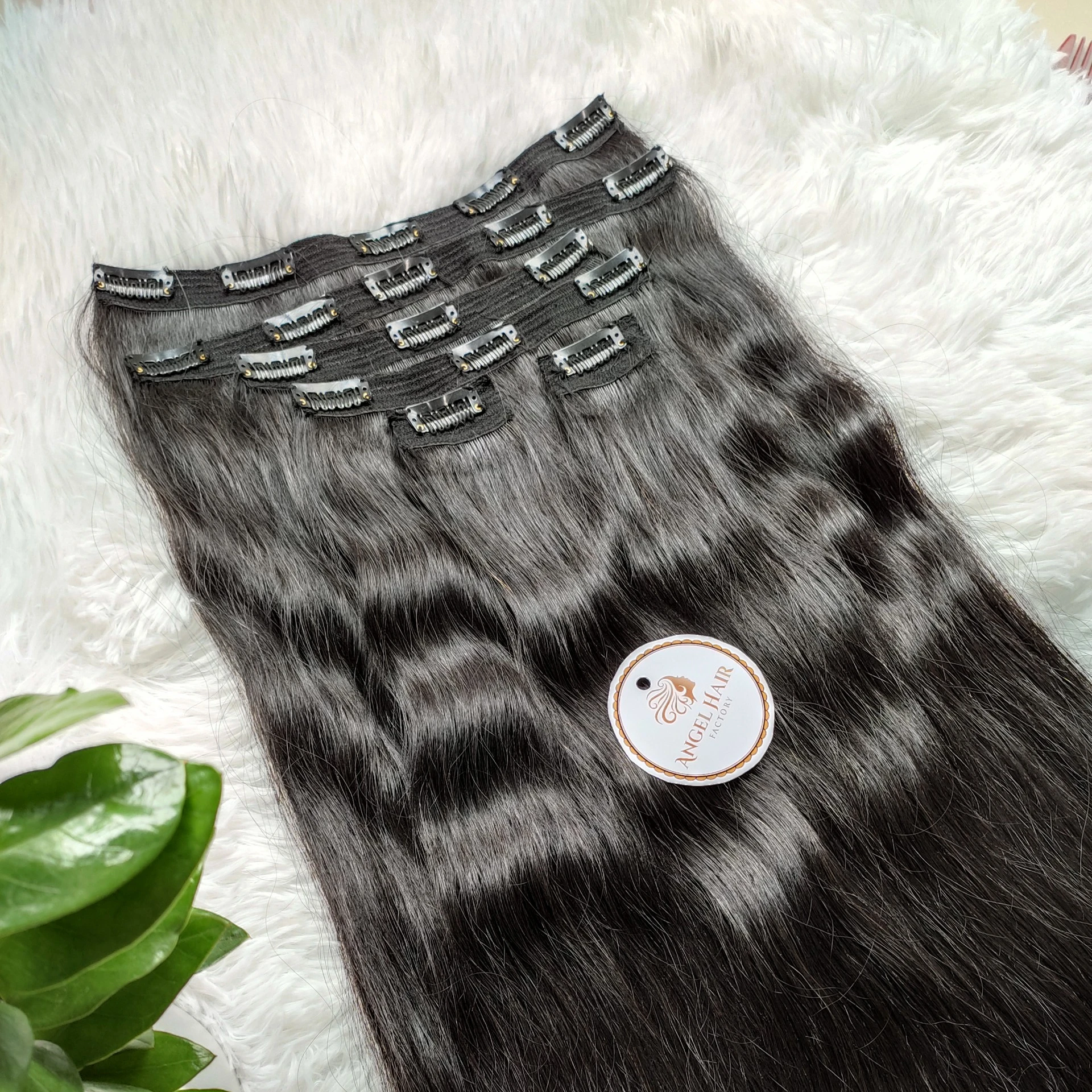 Вьетнамская Лучшая цена лучшее качество натуральные заколки для волос наращивание волос прямые волнистые волосы стиль