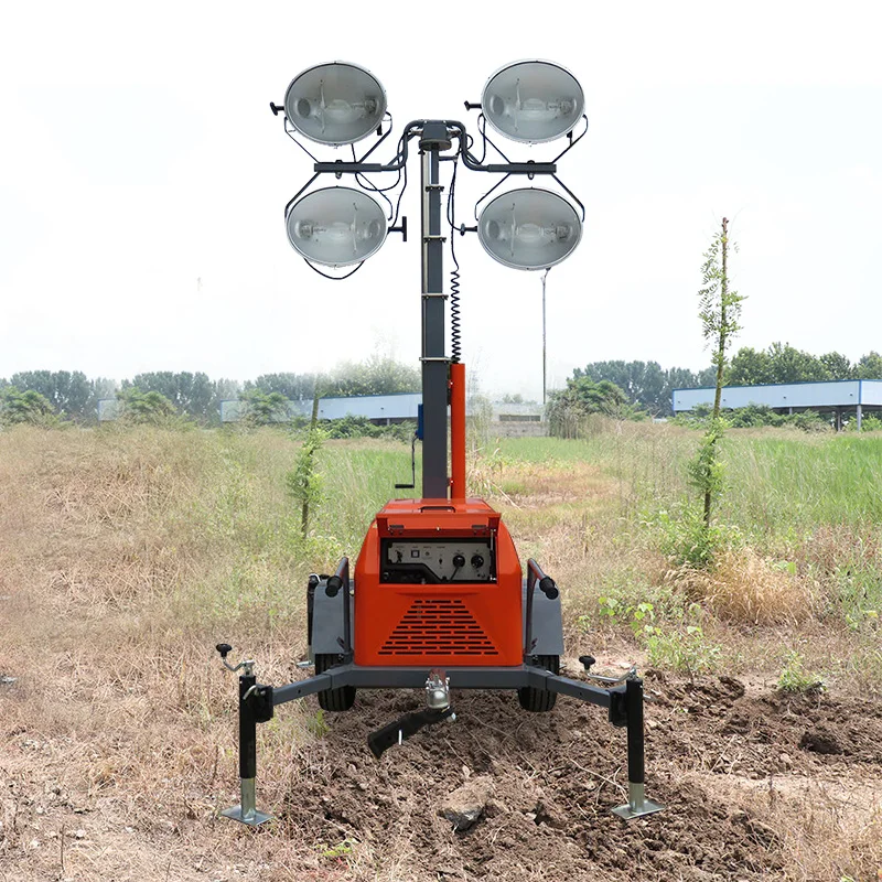 Diesel power generator with light tower