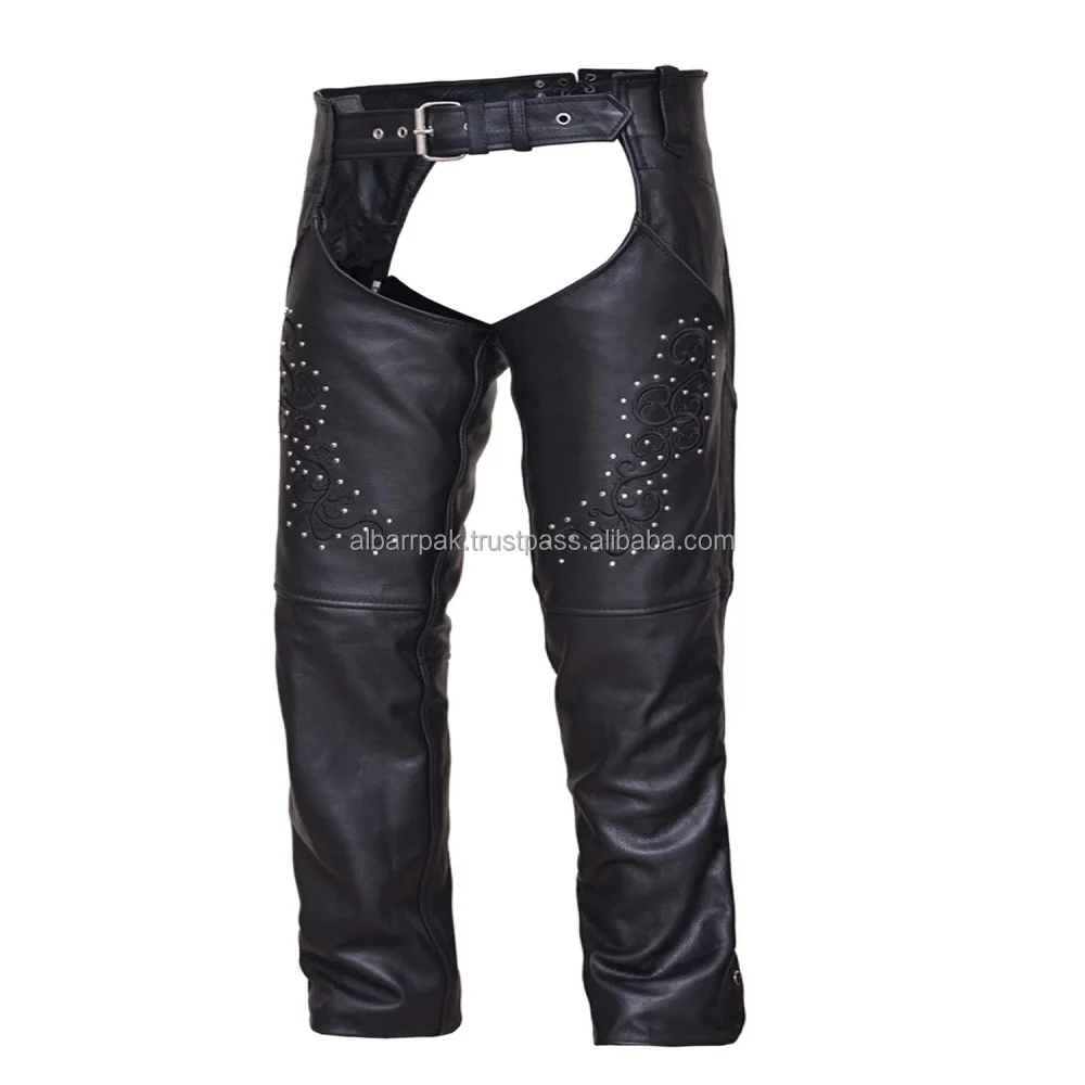 
Stylish look sheep skin Leather Chaps available with customized logo and style 