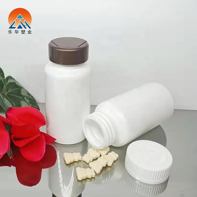 Factory price round plastic 100cc PET medicine pill capsule bottles with screw cap