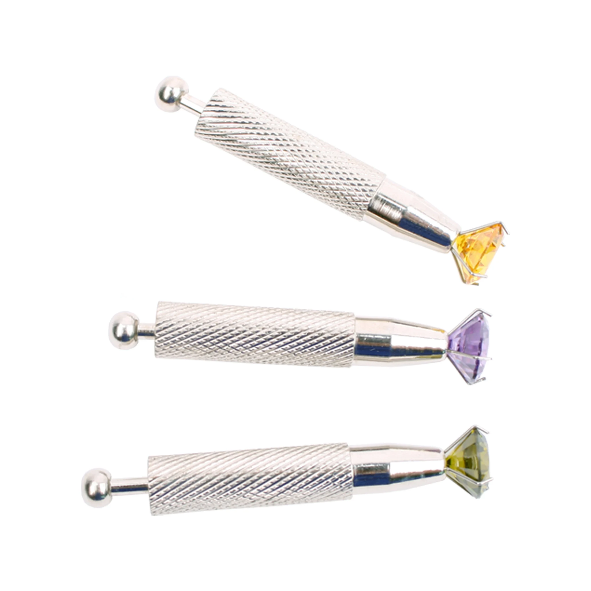 Small Diamond Holder with 4-Prong Chrome Finish Precise 50mm Length for Secure Gem Holding